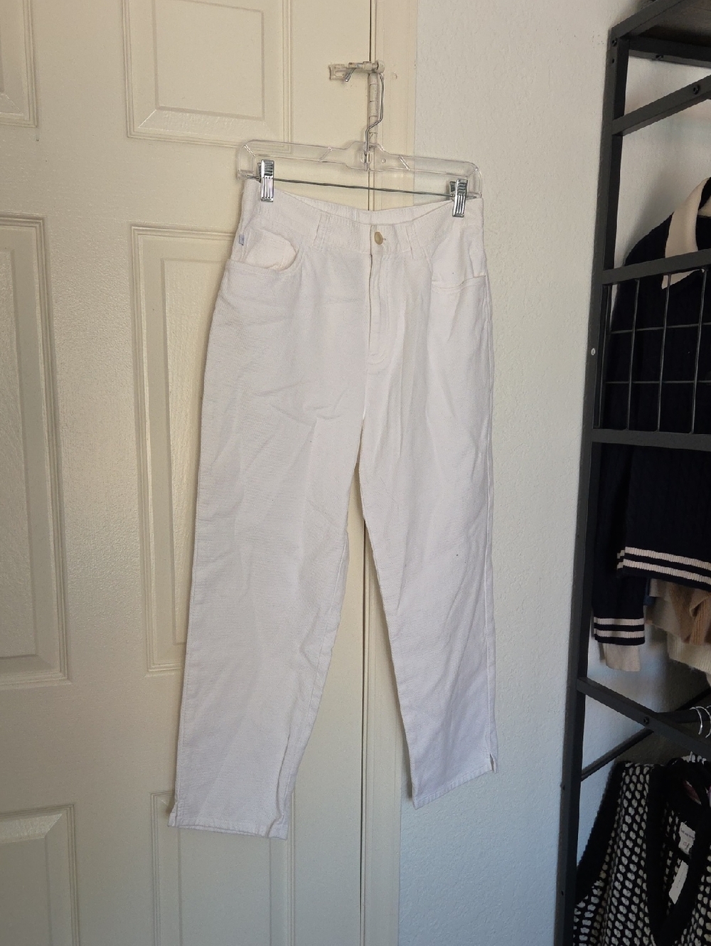 Ralph Lauren Classic White High-Waist Straight Pants